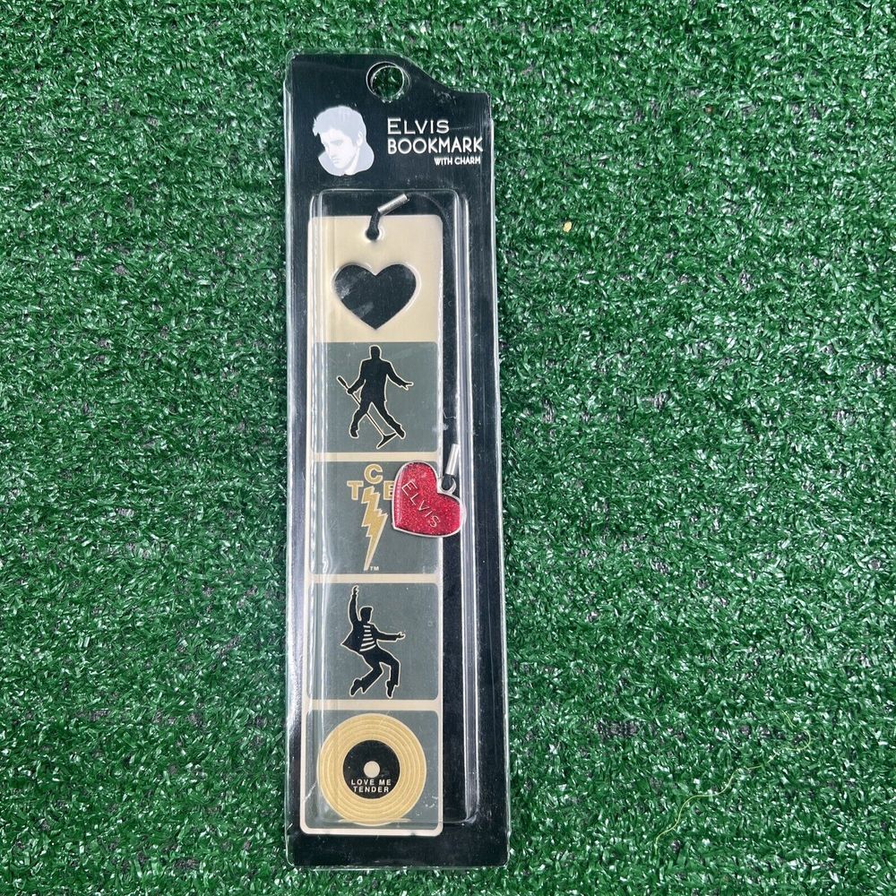 Elvis Bookmark With‎ Heart Charm New